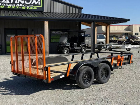 New 2026 RawMaxx UTX 83X14 W/TOOLBOX AND 4' FOLDING GATE 7K GVWR Utility Trailer