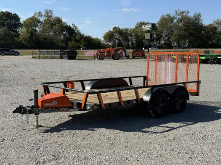 New 2026 RawMaxx UTX 83X14 W/TOOLBOX AND 4' FOLDING GATE 7K GVWR Utility Trailer