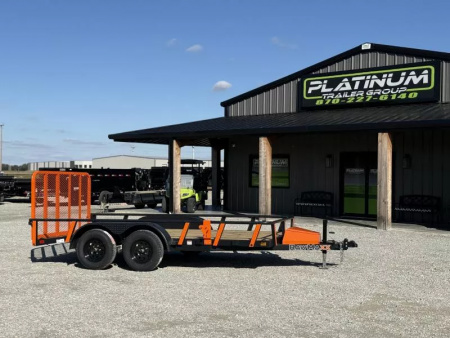 New 2026 RawMaxx UTX 83X14 W/TOOLBOX AND 4' FOLDING GATE 7K GVWR Utility Trailer