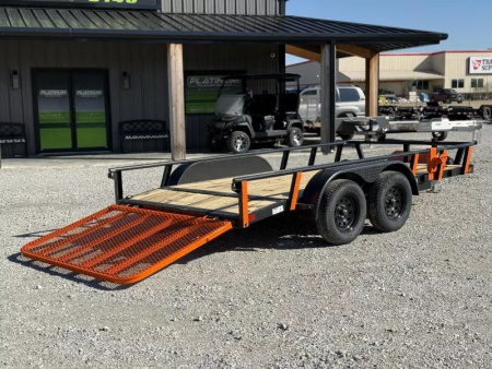 New 2026 RawMaxx UTX 83X14 W/TOOLBOX AND 4' FOLDING GATE 7K GVWR Utility Trailer