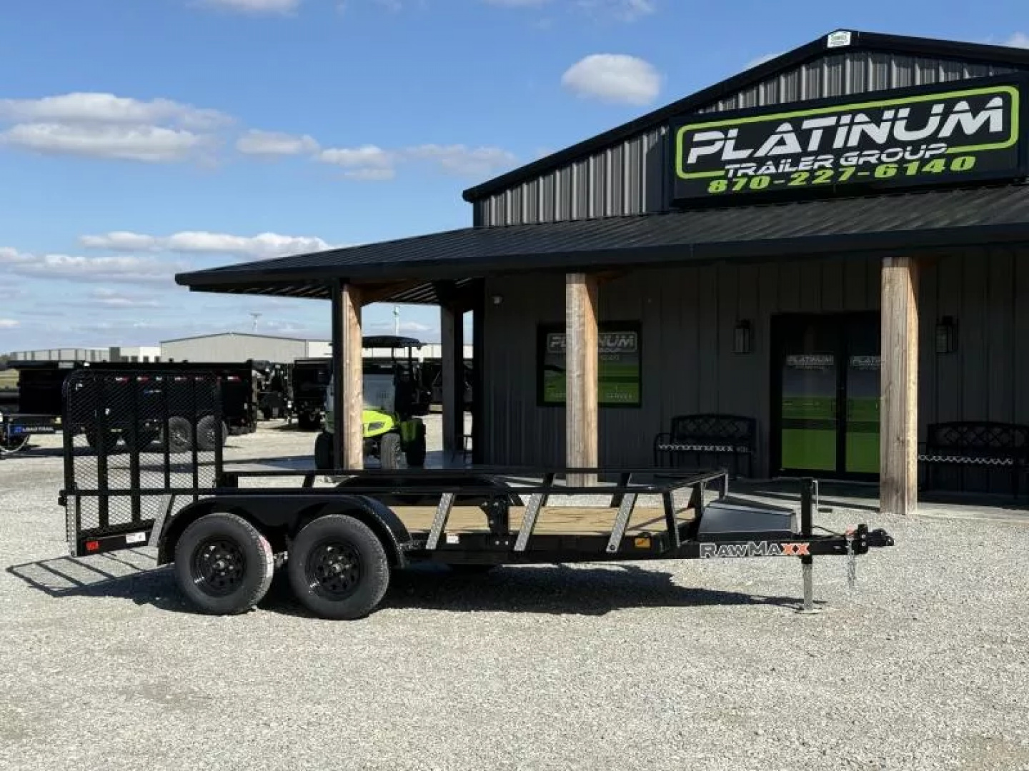 New 2026 RawMaxx UTX 83X14 W/TOOLBOX AND 4' FOLDING GATE 7K GVWR Utility Trailer