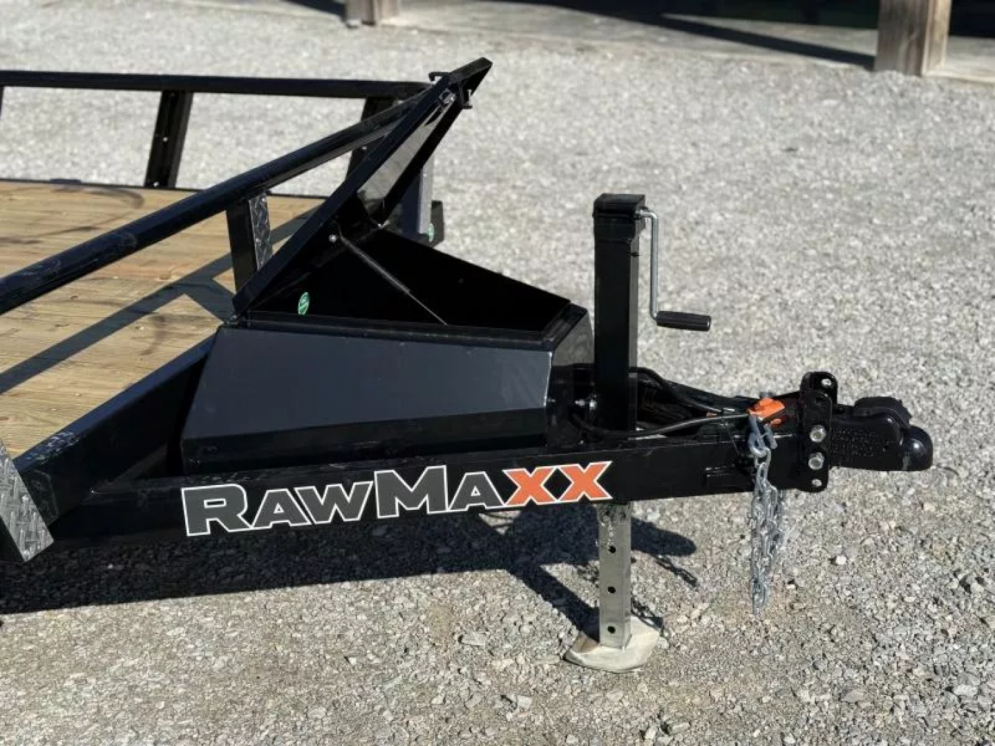 New 2026 RawMaxx UTX 83X14 W/TOOLBOX AND 4' FOLDING GATE 7K GVWR Utility Trailer