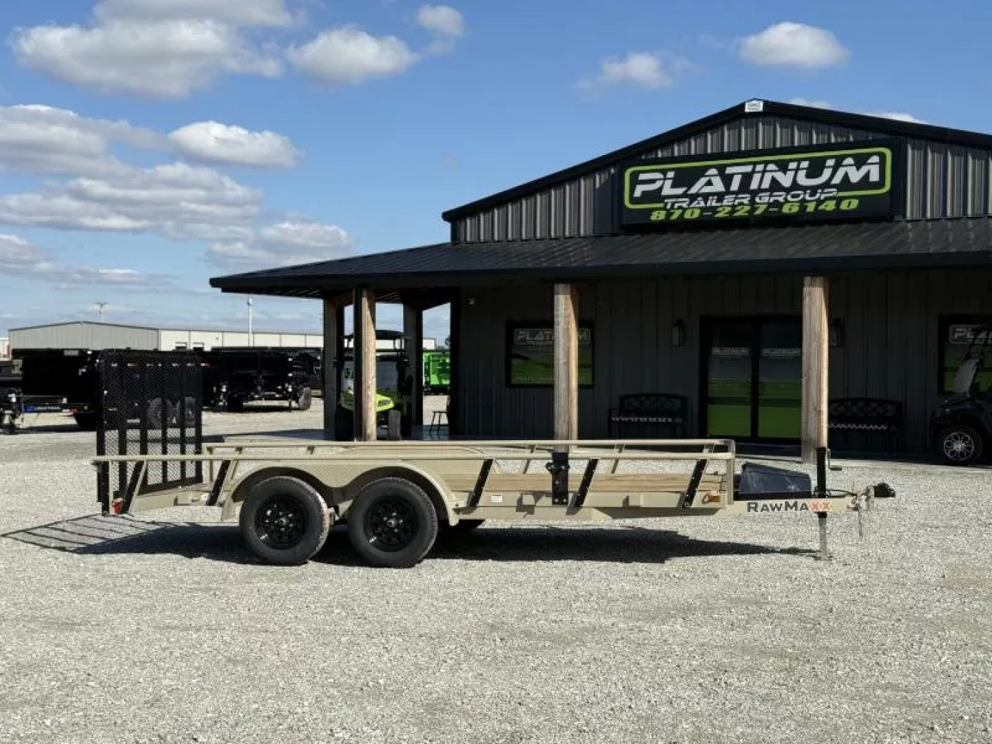 New 2026 RawMaxx UTX 83X16 W/TOOLBOX AND 4' FOLDING GATE 7K GVWR Utility Trailer