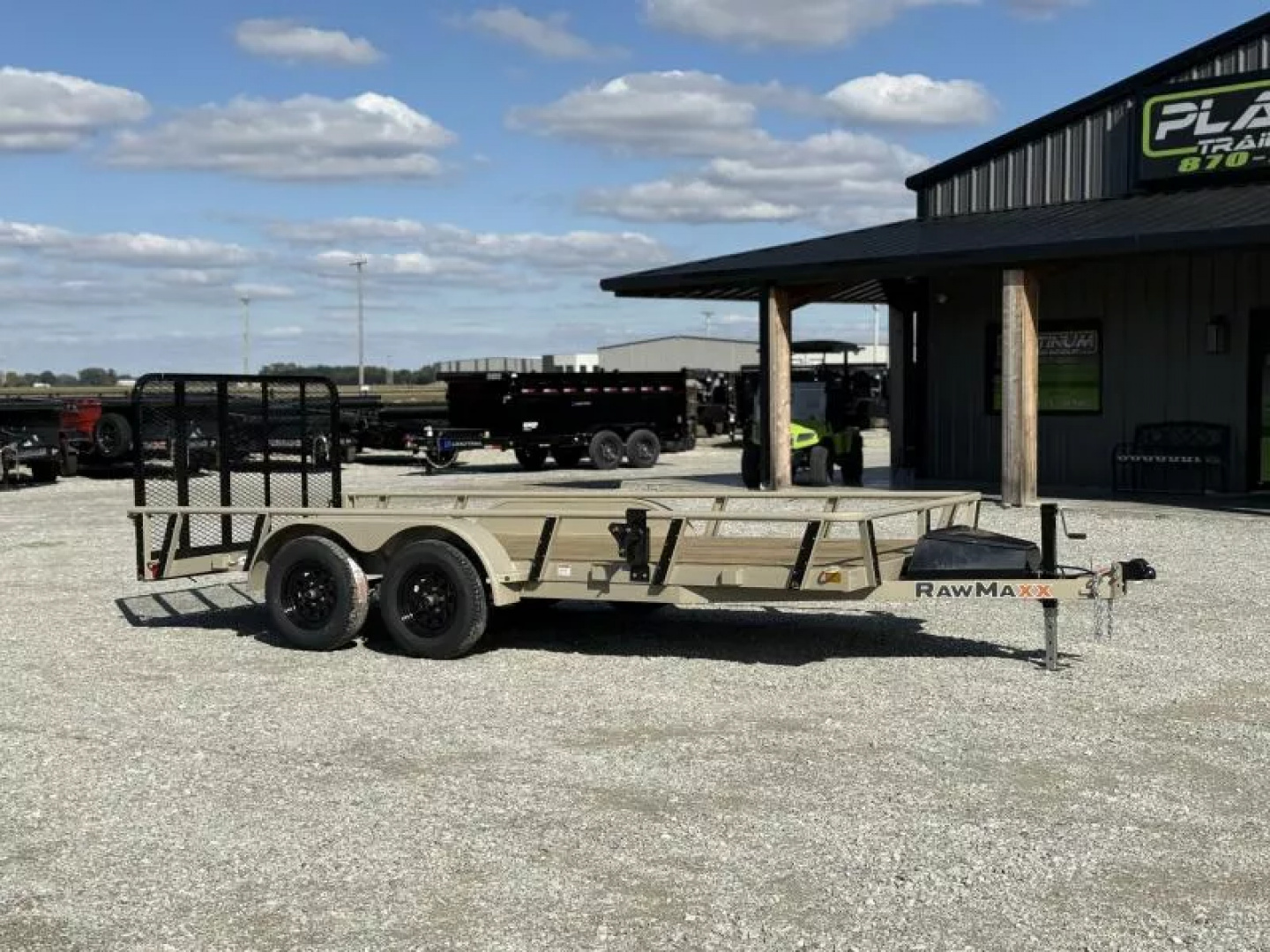 New 2026 RawMaxx UTX 83X16 W/TOOLBOX AND 4' FOLDING GATE 7K GVWR Utility Trailer