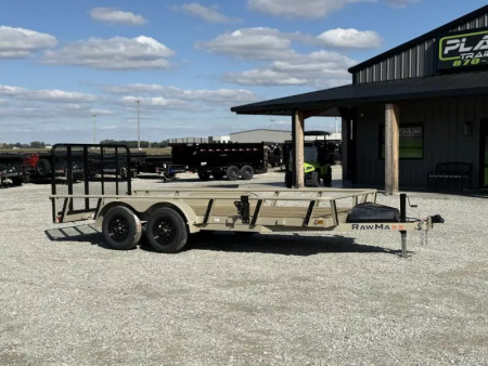 New 2026 RawMaxx UTX 83X16 W/TOOLBOX AND 4' FOLDING GATE 7K GVWR Utility Trailer