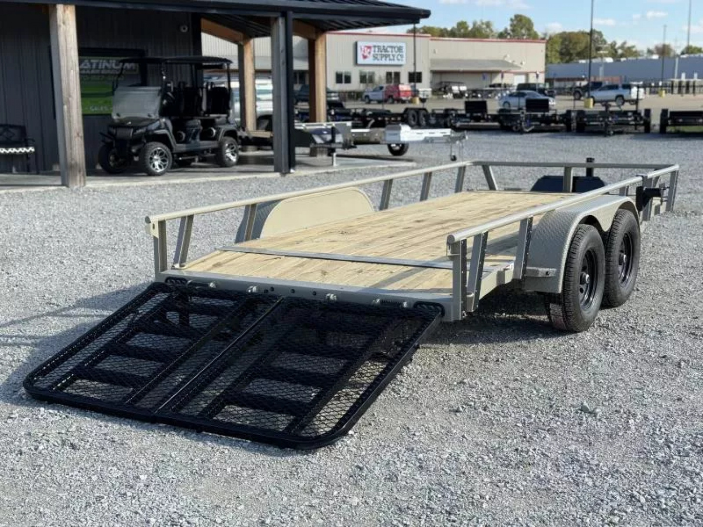 New 2026 RawMaxx UTX 83X16 W/TOOLBOX AND 4' HD FOLDING SPLIT GATE 10K GVWR Utility Trailer