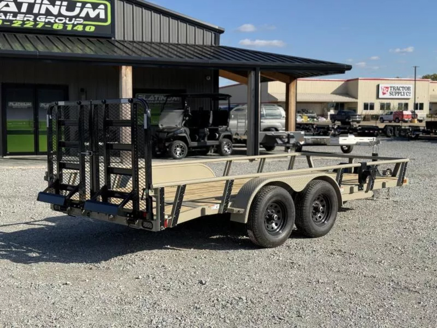 New 2026 RawMaxx UTX 83X16 W/TOOLBOX AND 4' HD FOLDING SPLIT GATE 10K GVWR Utility Trailer