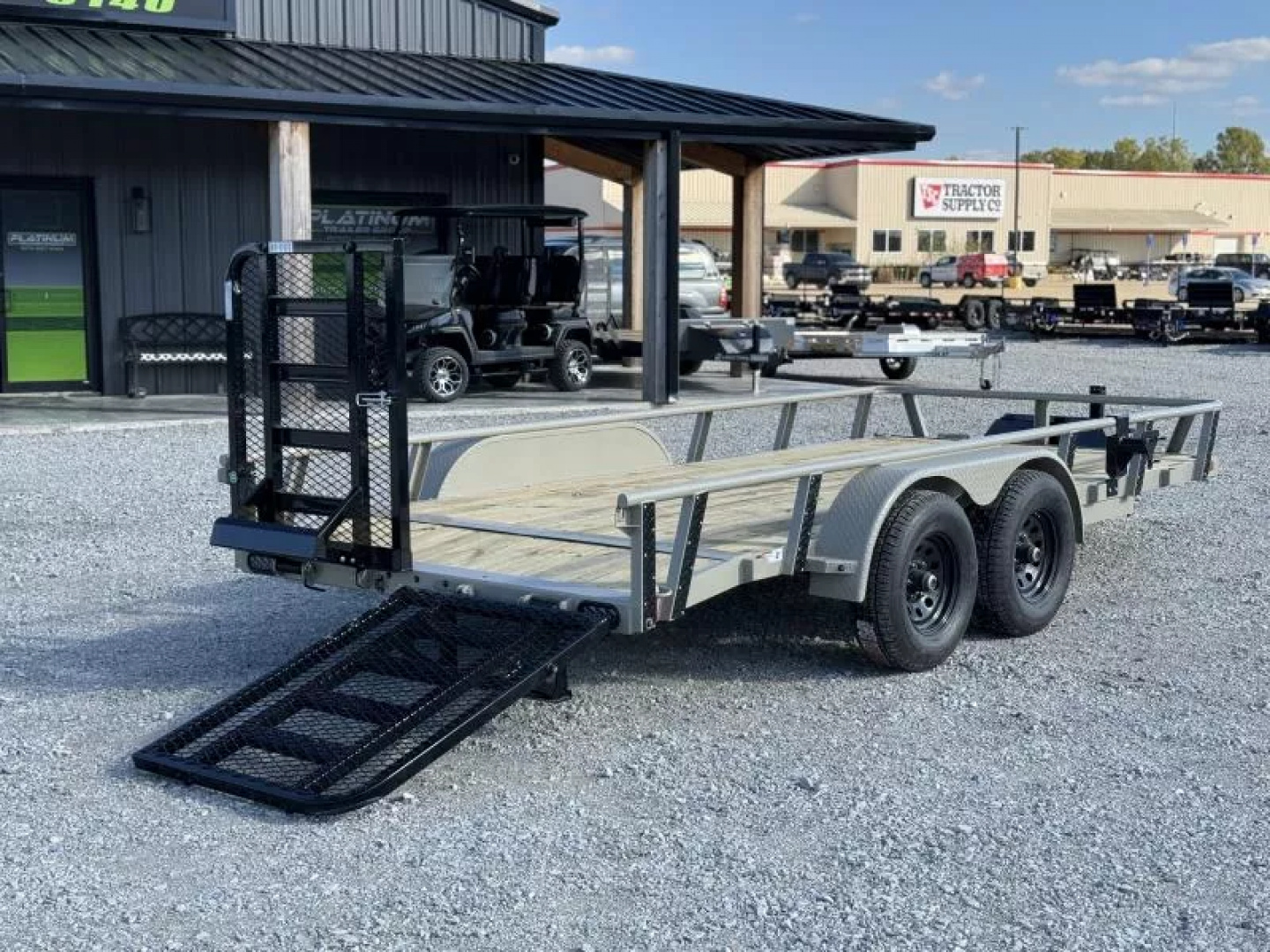 New 2026 RawMaxx UTX 83X16 W/TOOLBOX AND 4' HD FOLDING SPLIT GATE 10K GVWR Utility Trailer