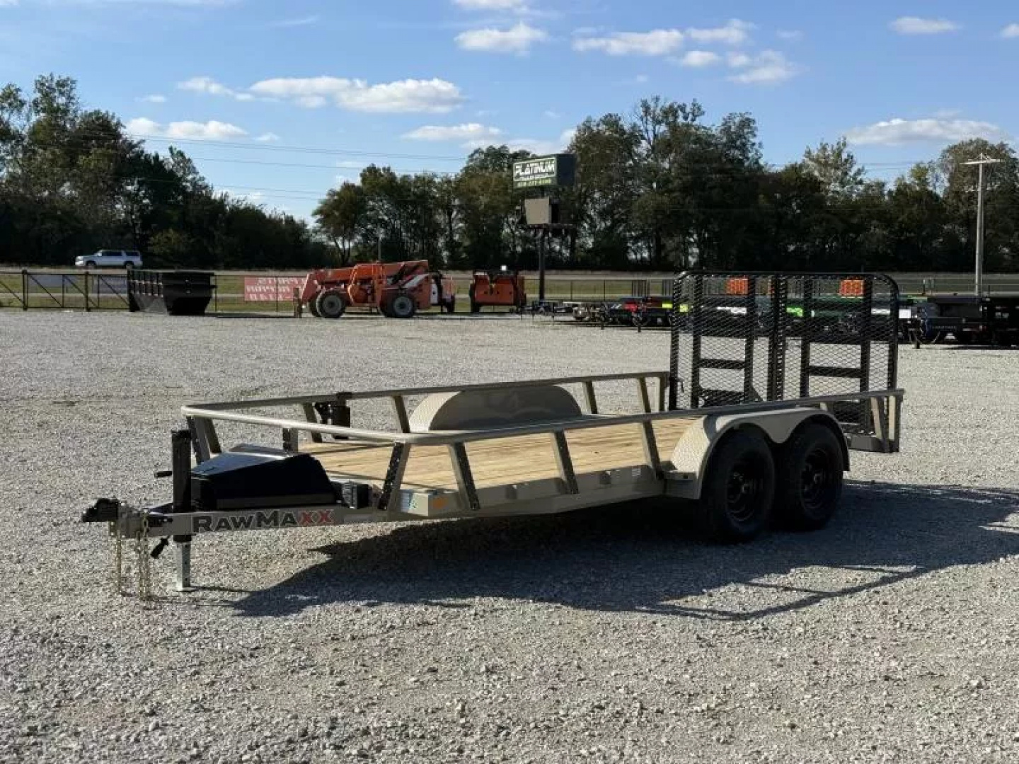 New 2026 RawMaxx UTX 83X16 W/TOOLBOX AND 4' HD FOLDING SPLIT GATE 10K GVWR Utility Trailer