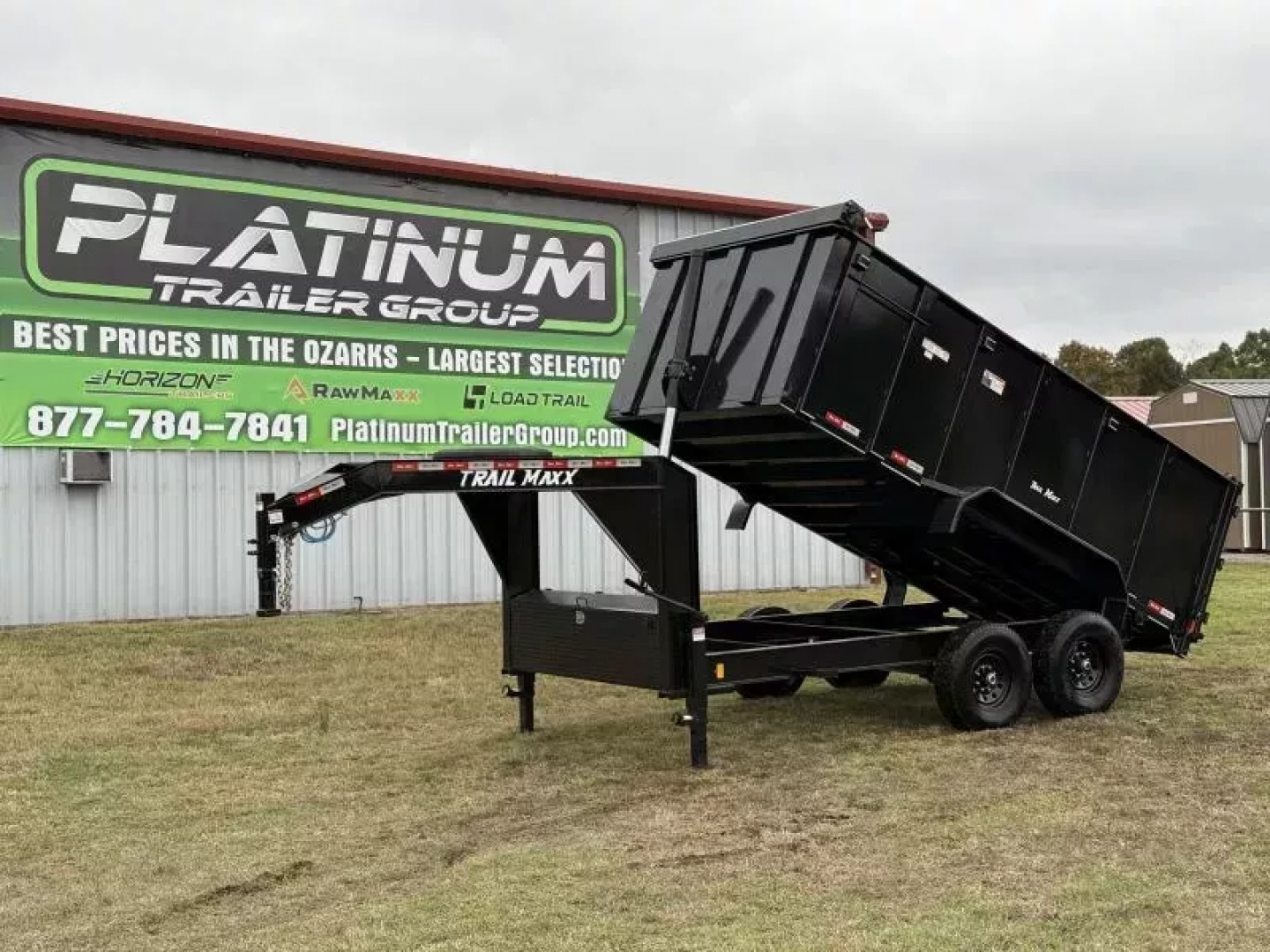 New 2025 TrailMaxx Trailers 83X14 HIGH SIDE Telescopic 14K GVWR GOOSENECK Dump Trailer