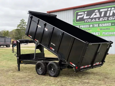 New 2025 TrailMaxx Trailers 83X14 HIGH SIDE Telescopic 14K GVWR GOOSENECK Dump Trailer