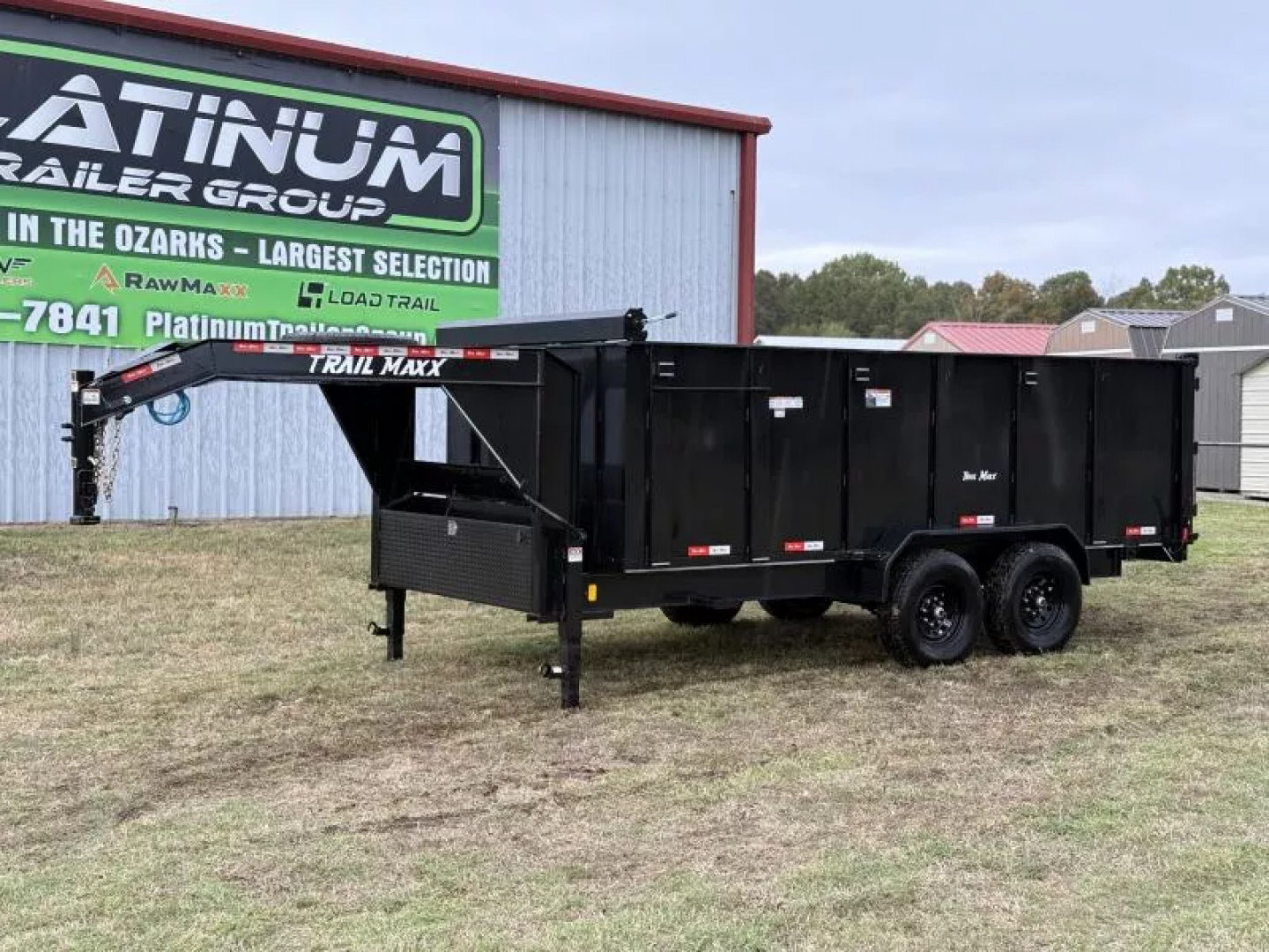 New 2025 TrailMaxx Trailers 83X16 HIGH SIDE Telescopic 14K GVWR GOOSENECK Dump Trailer