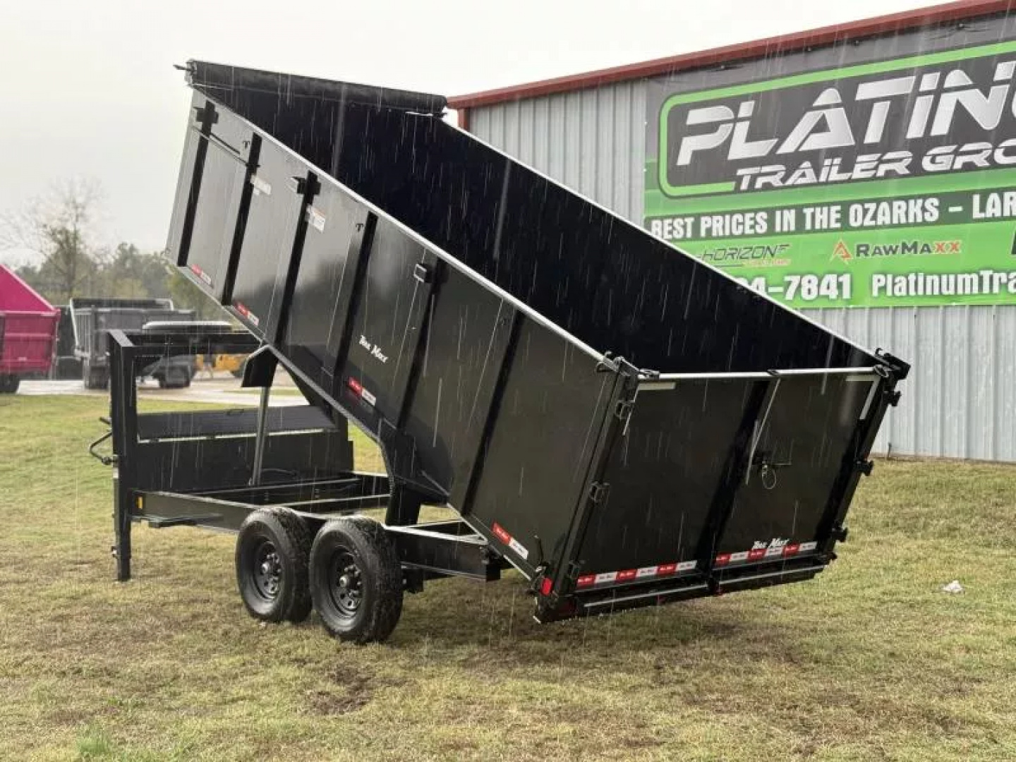 New 2025 TrailMaxx Trailers 83X16 HIGH SIDE Telescopic 14K GVWR GOOSENECK Dump Trailer