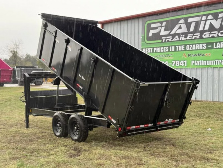 New 2025 TrailMaxx Trailers 83X16 HIGH SIDE Telescopic 14K GVWR GOOSENECK Dump Trailer