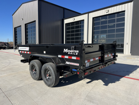 New 2026 PJ 83"x14' BP Tandem Axle Low Pro Telescopic Dump w/ 24" Sides – DT