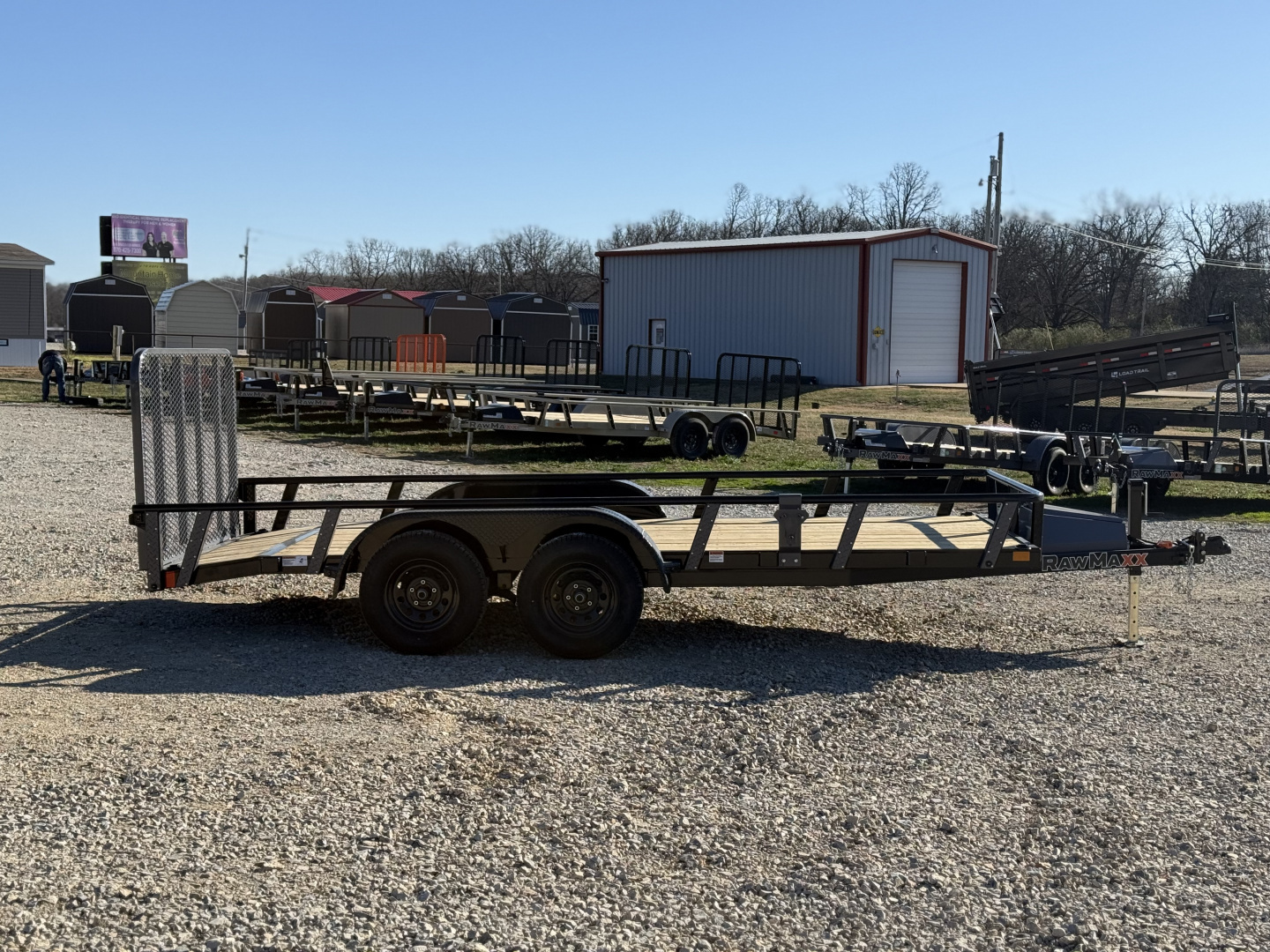 New 2026 RawMaxx UTX 77X16 W/TOOLBOX AND 4' FOLDING GATE 7K GVWR Utility Trailer