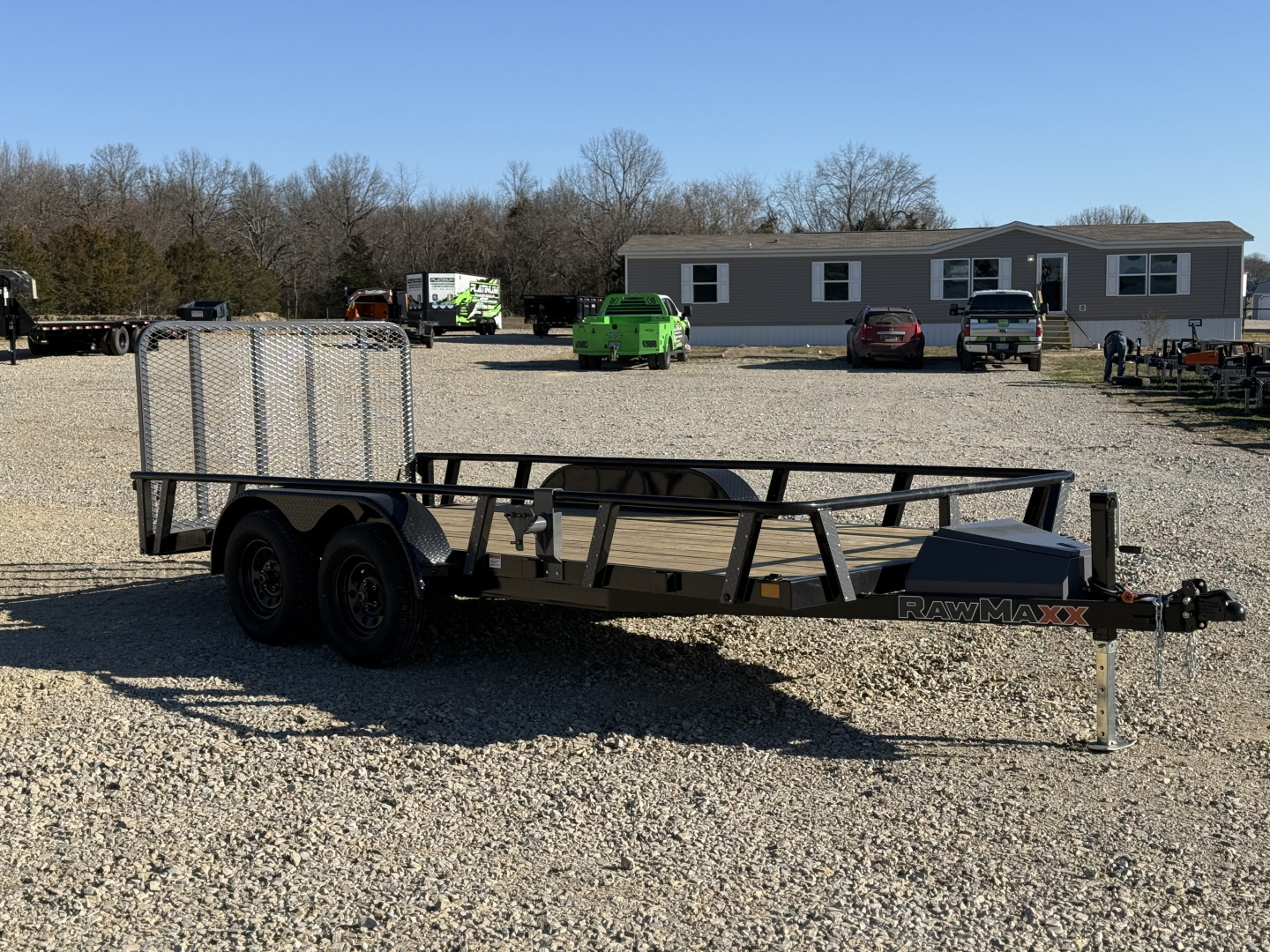New 2026 RawMaxx UTX 77X16 W/TOOLBOX AND 4' FOLDING GATE 7K GVWR Utility Trailer