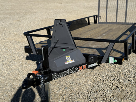 New 2026 RawMaxx UTX 77X16 W/TOOLBOX AND 4' FOLDING GATE 7K GVWR Utility Trailer