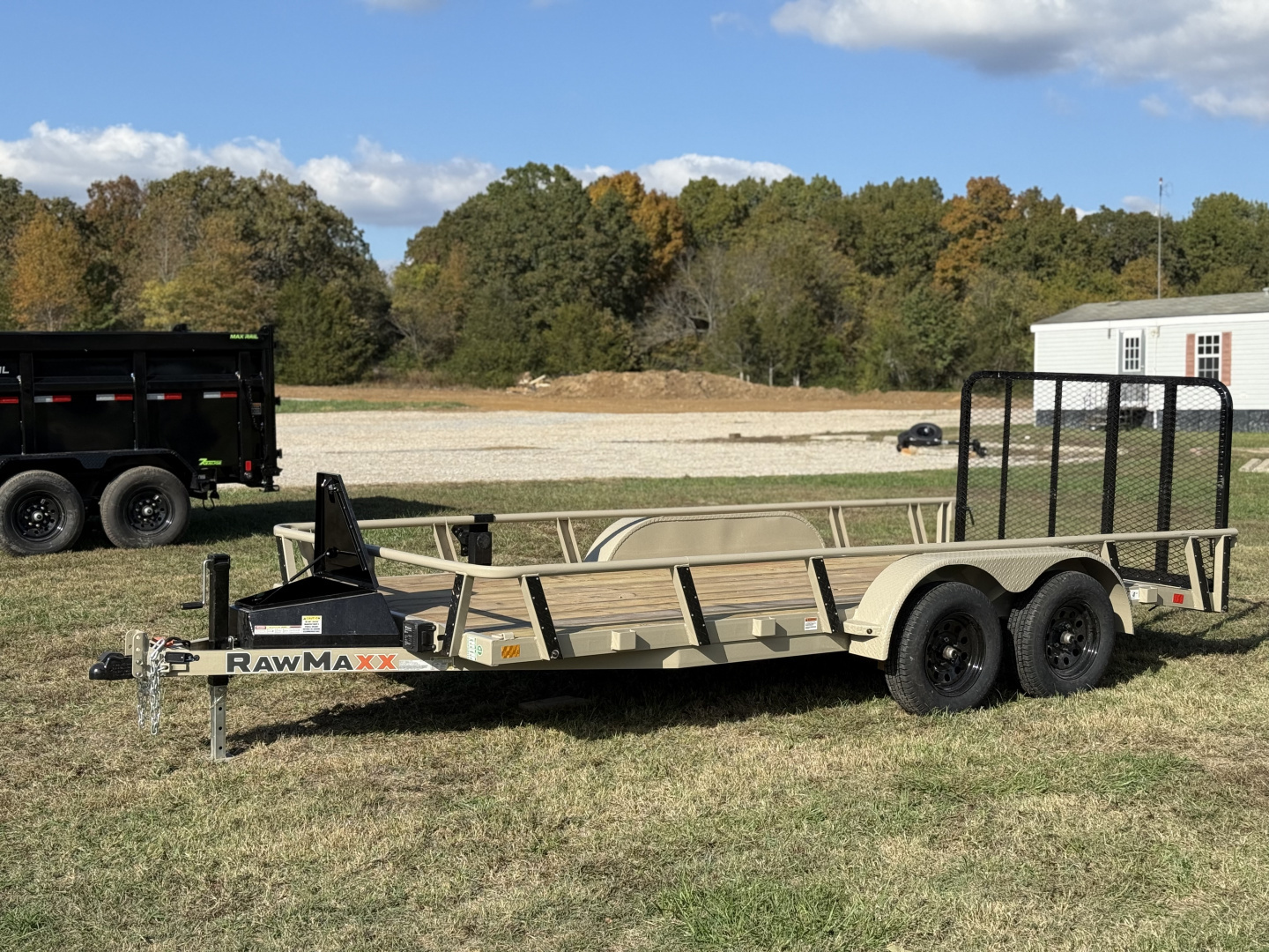 New 2026 RawMaxx UTX 77X16 W/TOOLBOX AND 4' FOLDING GATE 7K GVWR Utility Trailer