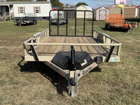 New 2026 RawMaxx UTX 77X16 W/TOOLBOX AND 4' FOLDING GATE 7K GVWR Utility Trailer