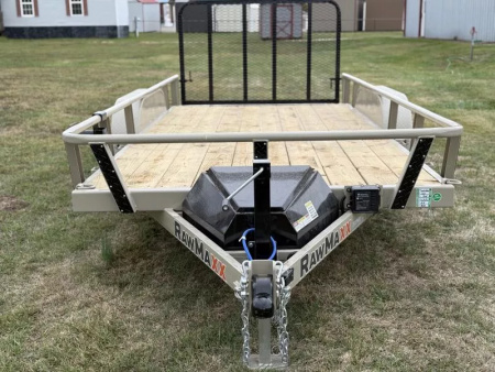 New 2026 RawMaxx UTX 77X16 W/TOOLBOX AND 4' FOLDING GATE 7K GVWR Utility Trailer