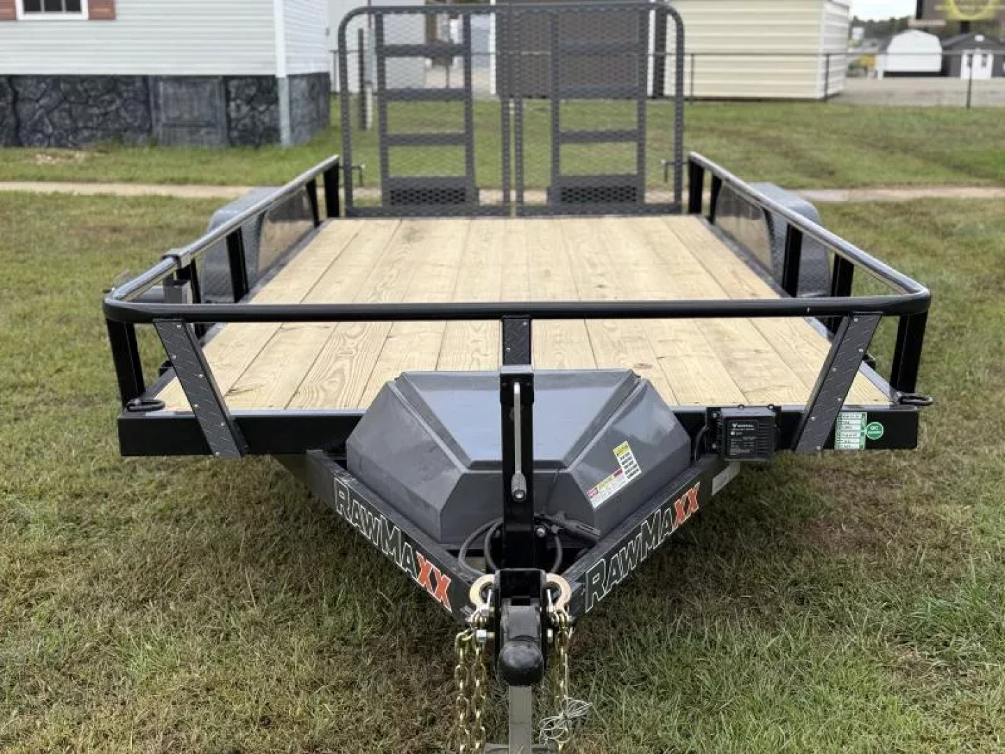 New 2026 RawMaxx UTX 83X16 W/TOOLBOX AND 4' HD FOLDING SPLIT GATE 10K GVWR Utility Trailer
