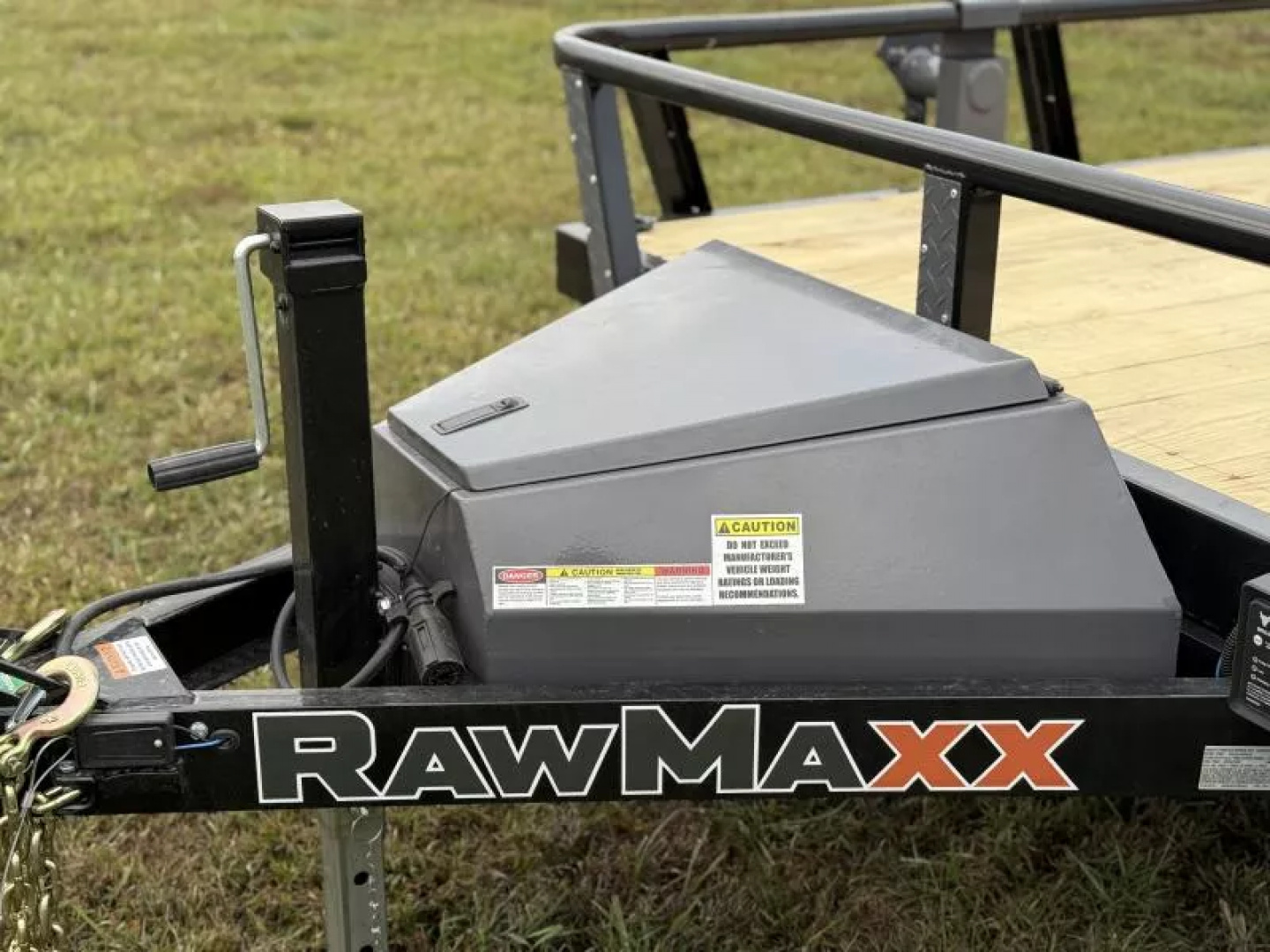 New 2026 RawMaxx UTX 83X16 W/TOOLBOX AND 4' HD FOLDING SPLIT GATE 10K GVWR Utility Trailer