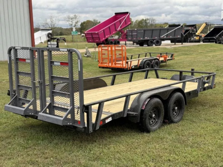 New 2026 RawMaxx UTX 83X16 W/TOOLBOX AND 4' HD FOLDING SPLIT GATE 10K GVWR Utility Trailer
