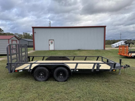 New 2026 RawMaxx UTX 83X16 W/TOOLBOX AND 4' HD FOLDING SPLIT GATE 10K GVWR Utility Trailer