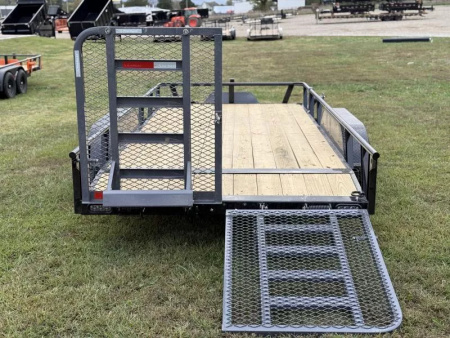 New 2026 RawMaxx UTX 83X16 W/TOOLBOX AND 4' HD FOLDING SPLIT GATE 10K GVWR Utility Trailer