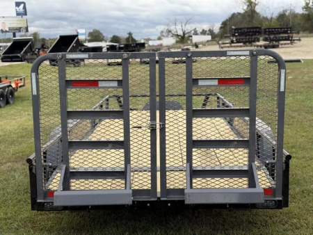 New 2026 RawMaxx UTX 83X16 W/TOOLBOX AND 4' HD FOLDING SPLIT GATE 10K GVWR Utility Trailer
