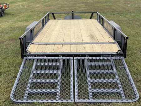 New 2026 RawMaxx UTX 83X16 W/TOOLBOX AND 4' HD FOLDING SPLIT GATE 10K GVWR Utility Trailer