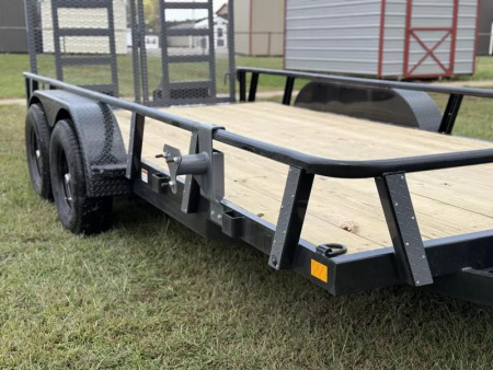 New 2026 RawMaxx UTX 83X16 W/TOOLBOX AND 4' HD FOLDING SPLIT GATE 10K GVWR Utility Trailer