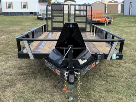 New 2026 RawMaxx UTX 83X16 W/TOOLBOX AND 4' HD FOLDING SPLIT GATE 10K GVWR Utility Trailer