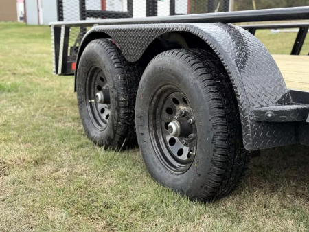 New 2026 RawMaxx UTX 83X16 W/TOOLBOX AND 4' HD FOLDING SPLIT GATE 10K GVWR Utility Trailer