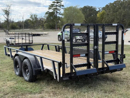 New 2026 RawMaxx UTX 83X16 W/TOOLBOX AND 4' HD FOLDING SPLIT GATE 10K GVWR Utility Trailer