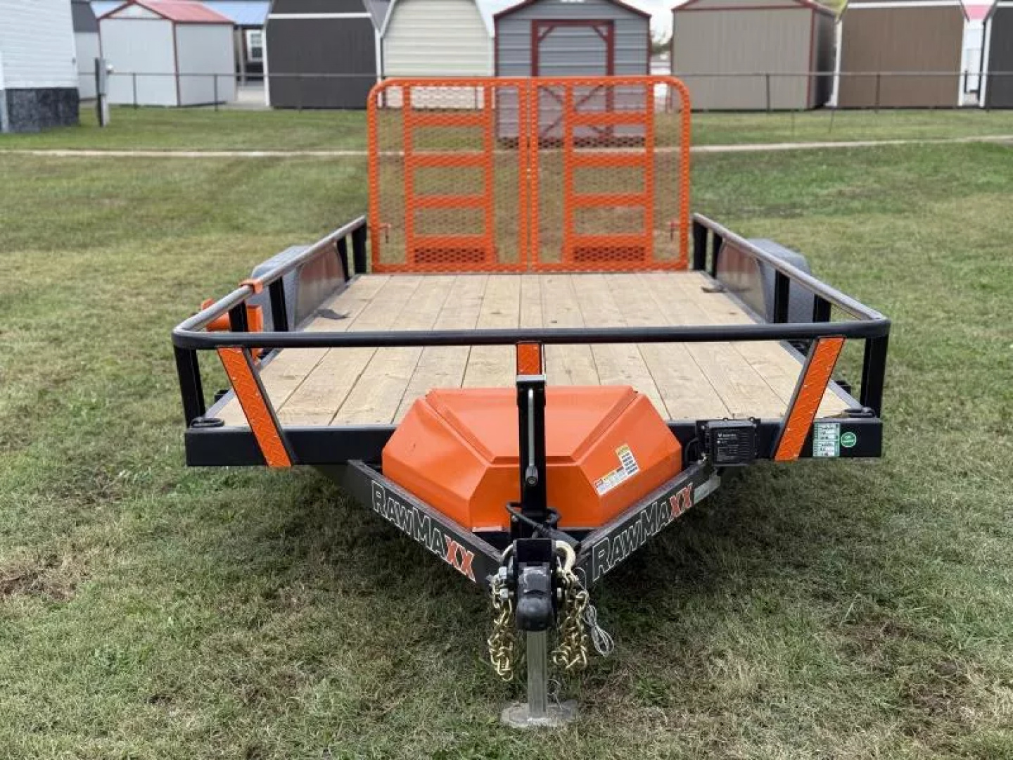 New 2026 RawMaxx UTX 83X16 W/TOOLBOX AND 4' HD FOLDING SPLIT GATE 10K GVWR Utility Trailer