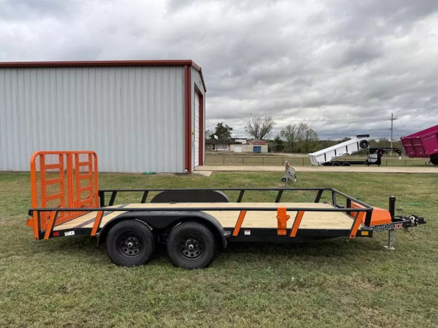 New 2026 RawMaxx UTX 83X16 W/TOOLBOX AND 4' HD FOLDING SPLIT GATE 10K GVWR Utility Trailer