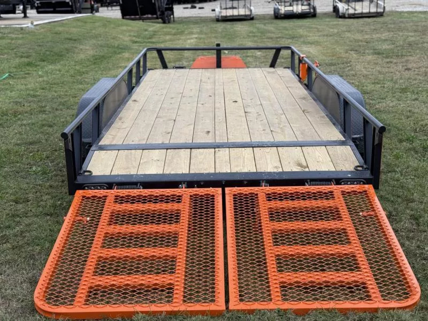 New 2026 RawMaxx UTX 83X16 W/TOOLBOX AND 4' HD FOLDING SPLIT GATE 10K GVWR Utility Trailer