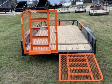 New 2026 RawMaxx UTX 83X16 W/TOOLBOX AND 4' HD FOLDING SPLIT GATE 10K GVWR Utility Trailer