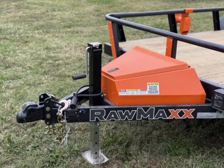 New 2026 RawMaxx UTX 83X16 W/TOOLBOX AND 4' HD FOLDING SPLIT GATE 10K GVWR Utility Trailer