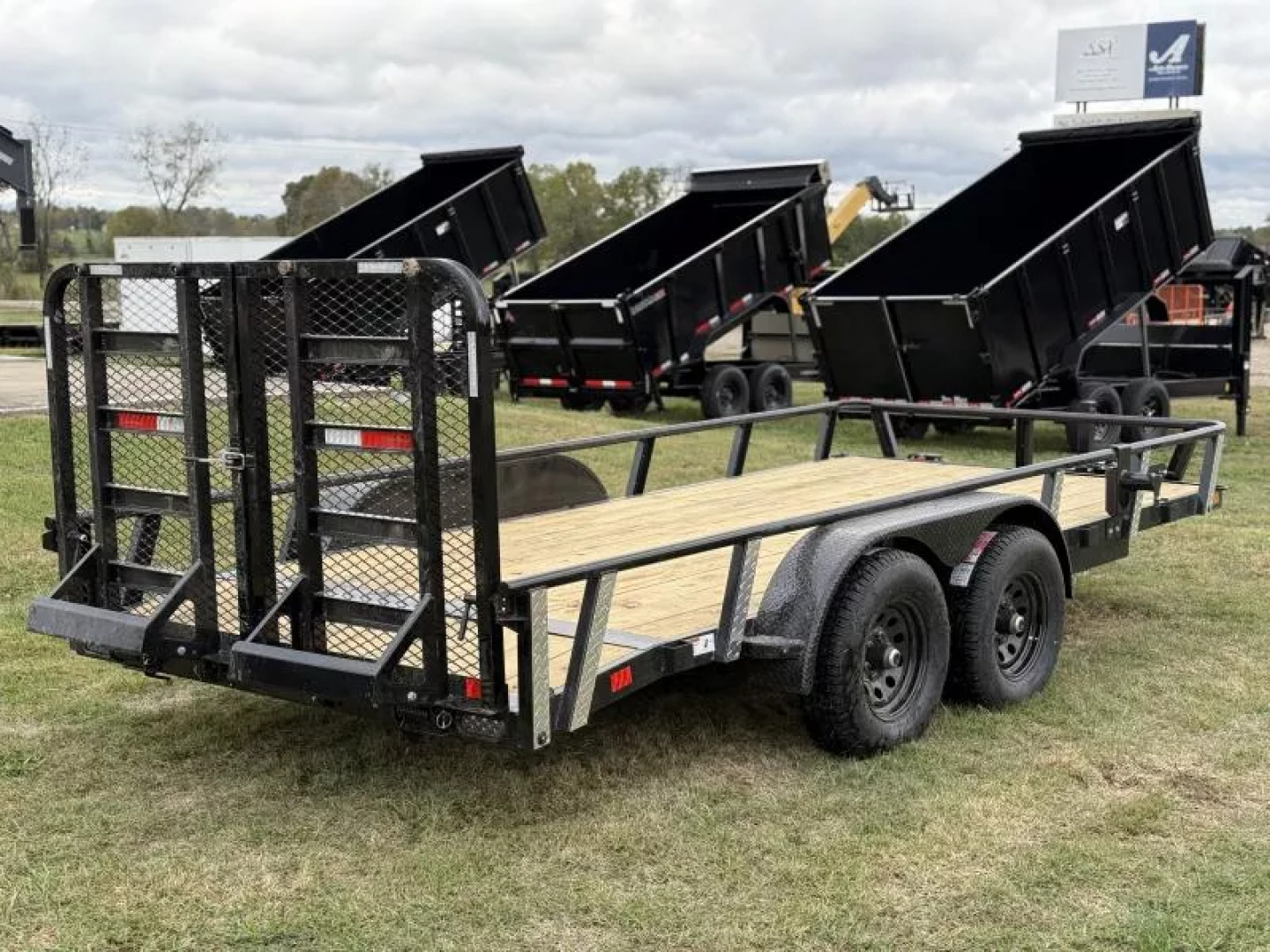 New 2026 RawMaxx UTX 83X16 W/4' HD FOLDING SPLIT GATE 10K GVWR Utility Trailer