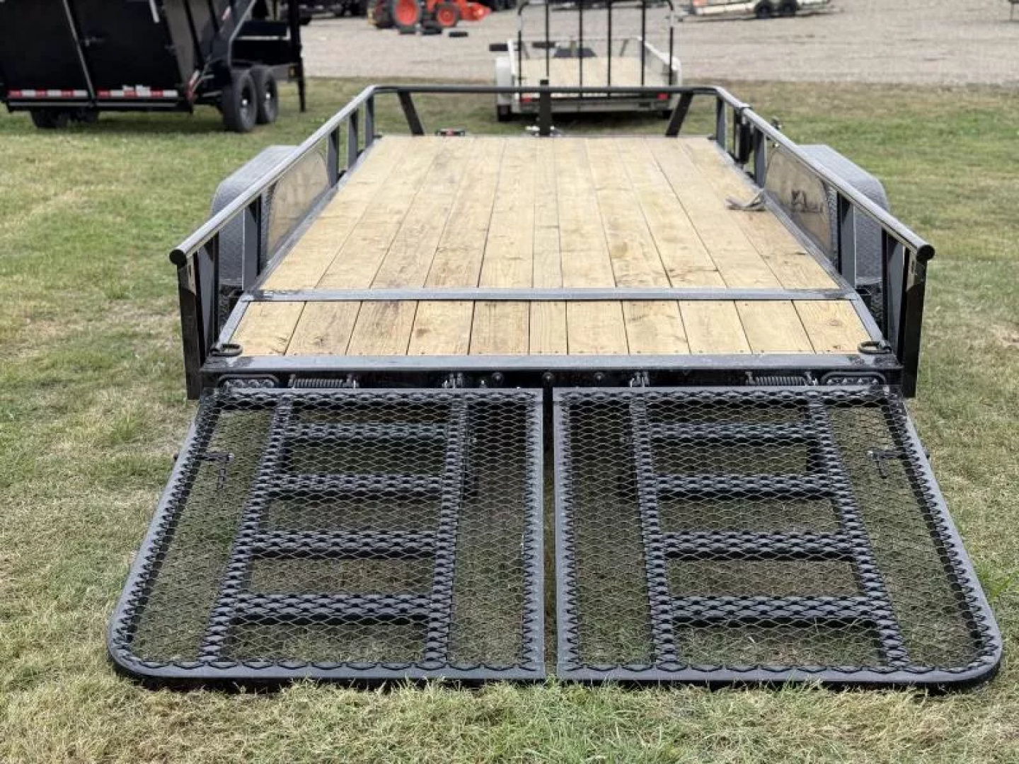 New 2026 RawMaxx UTX 83X16 W/4' HD FOLDING SPLIT GATE 10K GVWR Utility Trailer