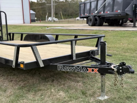 New 2026 RawMaxx UTX 83X16 W/4' HD FOLDING SPLIT GATE 10K GVWR Utility Trailer