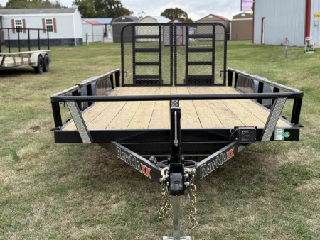 New 2026 RawMaxx UTX 83X16 W/4' HD FOLDING SPLIT GATE 10K GVWR Utility Trailer