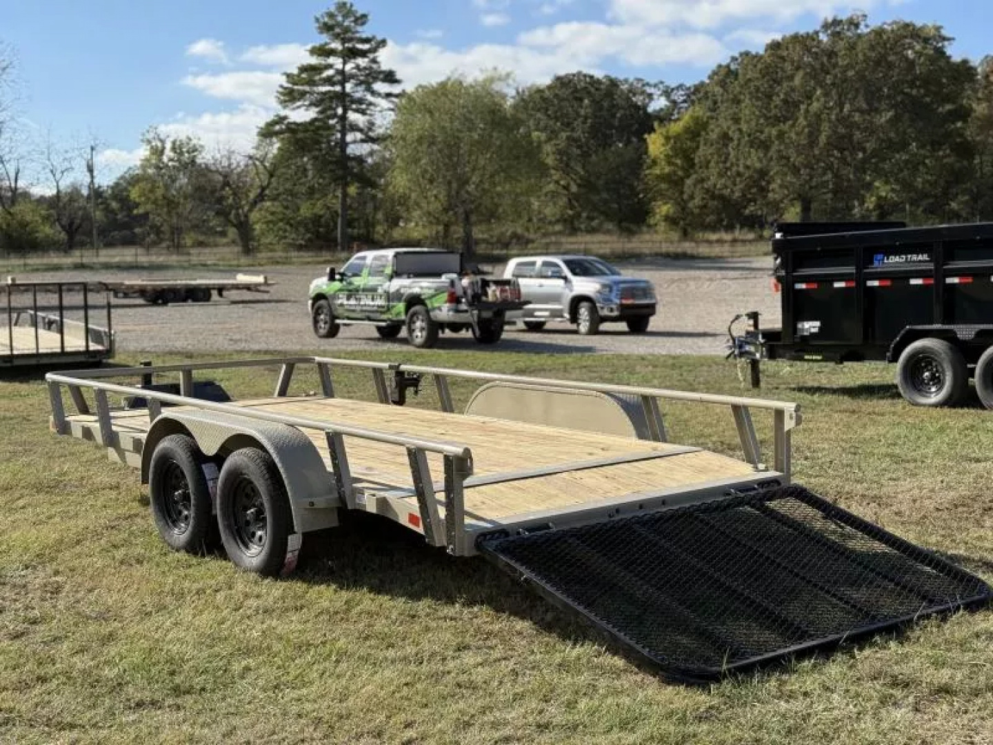 New 2026 RawMaxx UTX 83X16 W/TOOLBOX AND 4' FOLDING GATE 7K GVWR Utility Trailer