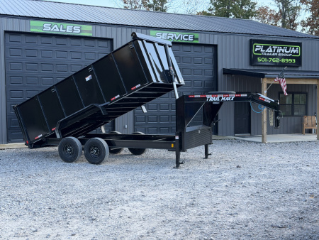 New 2025 TrailMaxx Trailers 83X16 HIGH SIDE Telescopic 14K GVWR GOOSENECK Dump Trailer