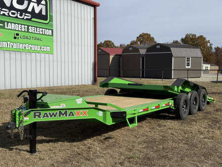 New 2026 RawMaxx G3X 102X26 BUMPER PULL GRAVITY TILT TRAILER RHINO LINED FENDERS 21K GVWR Tilt Trailer