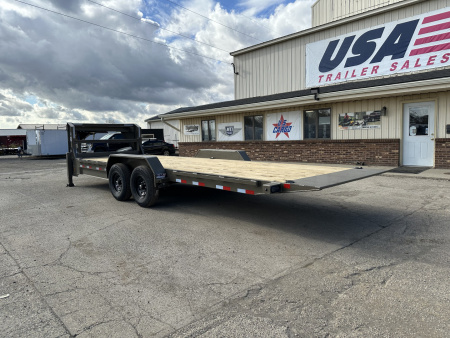 New 2026 Load Trail 83x24 Rapid Tilt 14K w/Hydro Jacks & Tuff Wireless Remote Gooseneck Bodies