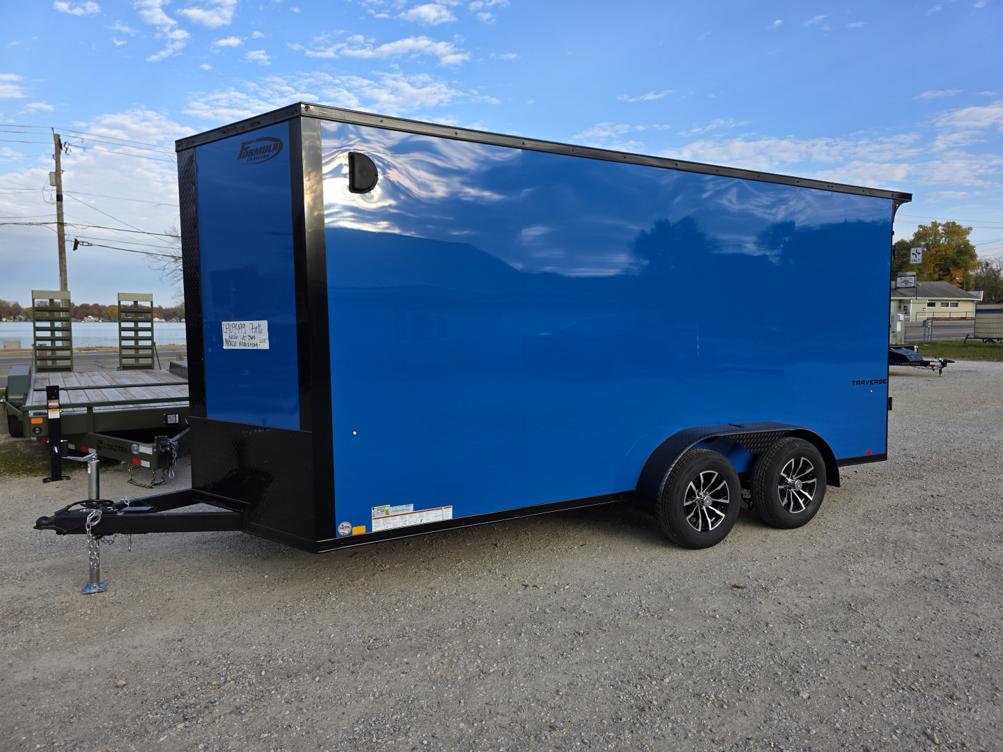 New 2026 Formula Trailers 7x16 7' INSIDE 080 SCREWLESS BLACKOUT ALUM WHEELS SXS UTV GOLFCART TRANSLUCENT ROOF Cargo / Enclosed Trailer